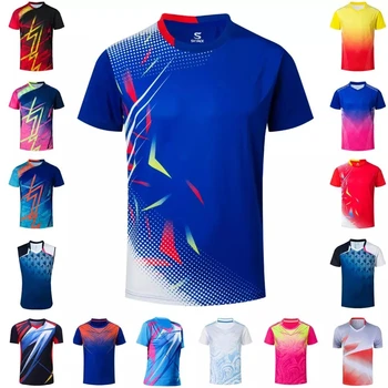 New Men Women Tennis T-Shirt, Badminton shirts ladies Table Tennis shirts Running exercise t-shirts sportswear Athletic Tops tee