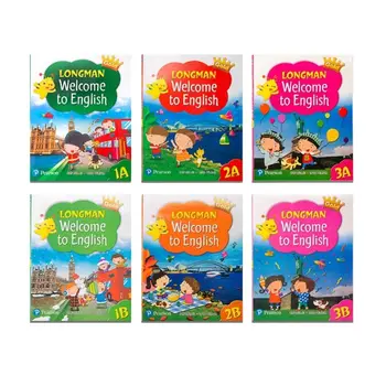 HongKong Longman Добре дошли на английски1-6 3A 3B клас книга и 4 работни книги деца английски учебник безплатна доставка