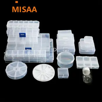  Кутия за съхранение на бижута Удебелена и устойчива на износване Дълготрайна и издръжлива прозрачна кутия за съхранение Трайна и здрава пластмасова кутия