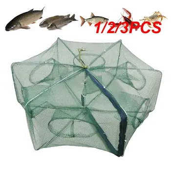 1/2/3PCS Риболовни капани Поддържане на примамки 6 дупки Риболовни консумативи за улов на скариди Риболовен капан за риболов на скариди Висококачествени риболовни принадлежности