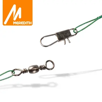 MEREDITH Anti Bite Steel Fishing Line 15cm-25cm стоманена тел лидер с въртящ се риболовен аксесоар олово ядро каишка риболов тел