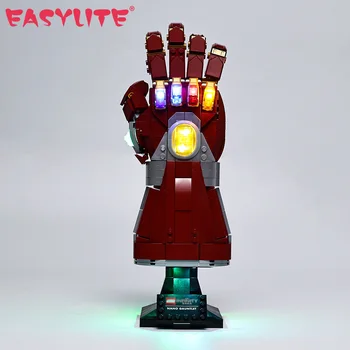 EASYLITE Без строителни блокове LED светлина комплект за 76223 Нано ръкавици ръкавици колекционерски модел тухли DIY играчки само осветление комплект
