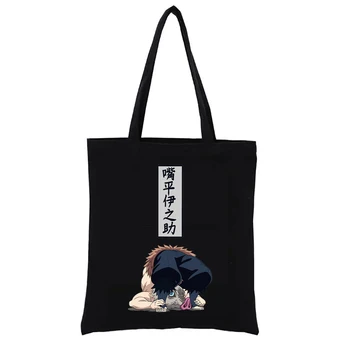 Demon Slayer Inosuke Graphic Tote Bag Demon Slayer Print Shoppong Bags Дамски чанти Casual Totes Shopper Fashion Totebag