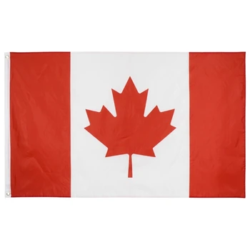 583F 3x5ft канадски за извън канадските национални знамена Най-дълготраен тежкотоварен полиестер пришит двустранен