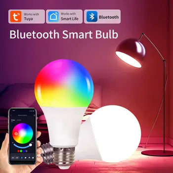 Tuya Smart Life Bluetooth петпосочна крушка светлина телефон дистанционно управление Smart E27 220V-240V 110V вътрешно осветление атмосфера Led крушка