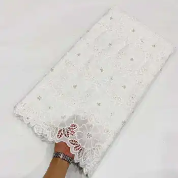 БЯЛ Мляко Копринена дантела плат най-новата африканска организация дантела 3D пайети мъниста нигерийски дантела плат сватбено парти шиене YYZ783