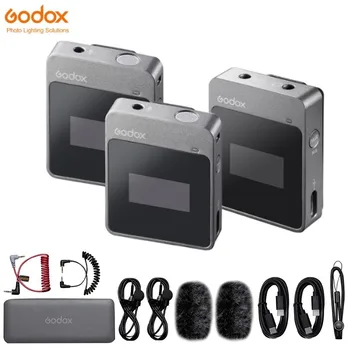 Godox 2.4GHz Безжичен Lavalier микрофон MoveLink M1 M2 за DSLR камери Видеокамери Смартфони и таблети за YouTube