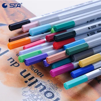 Colorful Fineliner писалка 0.4mm 60 разнообразни цветове микрон игла върха цветни мастило писалка пигмент за студенти консумативи