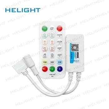  SP645E Bluetooth RGBCCT светлинна лента LED контролер се управлява от 2.4G дистанционно управление или мобилно Bluetooth приложение