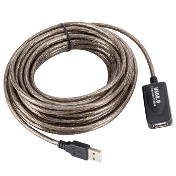 Удължителен ретранслатор кабел 33ft USB 2.0 усилвател на сигнала USB Мъжки към USB Жена за офис грижа Компютърни консумативи