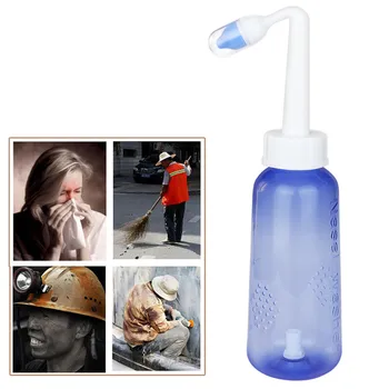Напояване Neti нос физиологичен разтвор Wash Pot 300ml бутилка иригатор чисти алергични инструменти за красота