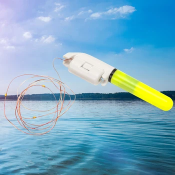 Риболовен прът аларма светлина светеща пръчка риболовен прът светлина стик водоустойчив сменяеми батерии захранвани риболовни принадлежности