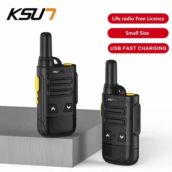 KSUT акумулаторна уоки токи малък размер предавател Uhf безжичен комплект 16-канален детски мини уоки токи двупосочно радио 2022SL