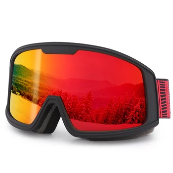 Повишена яснота Ски очила за мъже Жени Анти мъгла 100% UV защита Очила за сняг PC обектив TUP рамка сноуборд очила