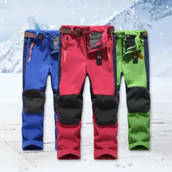 Дамски ветроупорни дишащи снежни ски панталони Снежни ски панталони Водоустойчива изолационна защита гладка повърхност за сноуборд