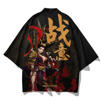 Мъже Obi Male Yukata Kimono Cardigan Мъжко хаорско самурай традиционно облекло S-6XL