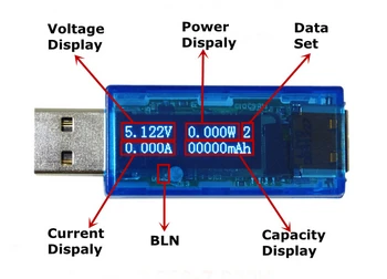 бял USB 3.0 версия Oled дисплей екран USB метър детектор волтметър амперметър мощност капацитет ток напрежение тестер
