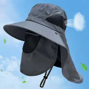 Външна шапка шал дишаща врата защитна широка периферия унисекс ветроупорна фиксирана каишка риболов къмпинг колоездене рибар шапка шал