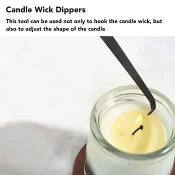 Candle Wick Dippers Неръждаема стомана Wick Hook Изгасете Гасете Candle Wick Dipper Аксесоар Черно покритие Candle Wick Hook